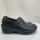 Bolo By Born Paisley Tooled Black Embossed Clogs Slip-On Shoes Womens Size 6