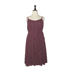 Torrid Purple Striped Chiffon Pleated A-Line Dress Women's Plus Size 2