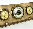 Brass Desktop Weather Station West Germany Barometer Thermometer Hygrometer