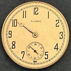 Vintage Illinois Pocket Watch Movement 12s
