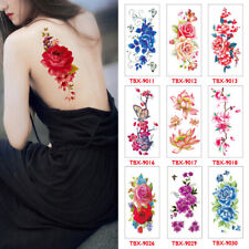 Tattoo Stickers Waterproof Temporary 1 Sheet Rose Flowers Womens Mens Tattoos