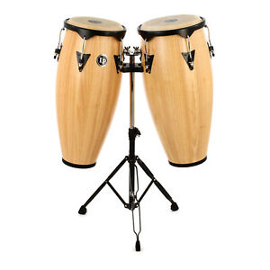 Latin Percussion City Series Conga Set with Stand Natural Gloss