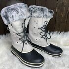 Khombu Women's Emily Suede Leather Winter Snow Boots - SIZE 8-  Gray