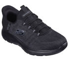 Skechers Wide Black Slip Ins Shoes Men Slip On Comfort Casual Memory Foam 232469