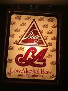 BLATZ Vintage Lighted Beer Sign - Low Alcohol.  Works Great!
