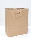 Plain Kraft Brown Paper Grocery Bags w/Handles 14x12x7 Recyclable Reusable 50ct
