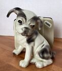 Vintage Goldscheider  Black White Bulldog / Pug Puppy Dog Figurine 5.25