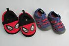 Lot of 2  Pairs Youth Size 5 Sandals Water Shoes and Spiderman Slippers Sz 5/6