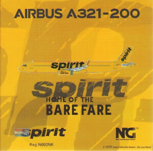 NGM13100 1:400 NG Model Spirit Airlines Airbus A321-200 Reg #N660NK