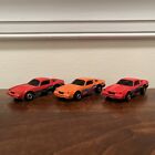 Vintage Hot Wheels Lot Of 3 Chevy Camero Z-28 1982 Malaysia 2 Red 1 Orange