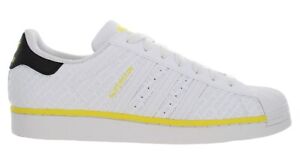 Adidas Men's ORIGINALS SUPERSTAR LOW 3 STRIPE LIFE White - Yellow Casual Shoes