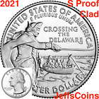 2021 S Proof George Washington Crossing the Delaware New Clad Quarter Tuskegee