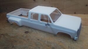 3D Printed RC CAR Chevy Truck C30 4 Door Crew Cab & Bed Dually 1/10 Body 1980s