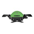 Q 1200 1-Burner Portable Tabletop Propane Gas Grill in Green with Built-In