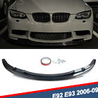 FOR BMW E92 E93 M3 2006-2013 M SPORT CARBON FIBER LOOK FRONT BUMPER LIP SPLITTER (For: 2011 BMW M3)