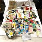 HUGE LOT VTG SEWING NOTIONS TOOLS THREAD BUTTONS ZIPPERS TRIM SCISSORS PIN TAPE+