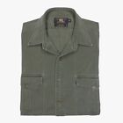 Double RL RRL Army Green Twill Cotton Long Sleeve Work Casual Shirt - XL Flaws