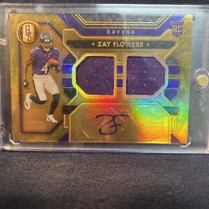 2023 Gold Standard Zay Flowers RPA Rookie Dual Jersey Patch Auto RC 112/149