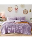 Geniospin Queen Comforter Set, Purple Comforter Set 8 Pieces, All Season Bed