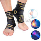 Copper Ankle Support Brace Compression Sleeve Socks Foot Fasciitis Pain Relief