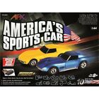 NEW AFX America's Sports Car Chevy Corvette 32-Ft Mega G+ HO Slot Car Track Set