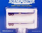 Walthers NEW 40' Flatbed Trailer Blue (2 pack) HO 1/87 Scale #949-2701