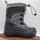 The North Face Alpenglow Boots Youth Boys 5 Black Gray Insulated Winter Snow
