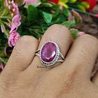 Ruby Ring 925 Sterling Silver Band Ring Statement Handmade Jewelry UY32