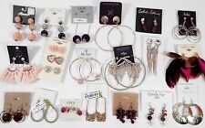 (20 PC) EARRING LOT NEW-OLD-STOCK NOS GOLD TONE STATEMENT RHINESTONE BOUTIQUE