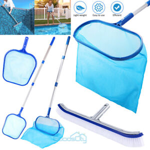 18″ Pool Brush with Pool Skimmer Net Kit, Cleaning Swimming Pool, Fine Mesh