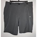 Hurley All Day Hybrid Stretch Quick Dry Walk Shorts Grey Sz Men's Length 20