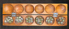 Vintage Carved AYO Mancala Oware Seed African Nigeria Game Board Folding Board.