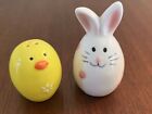 Cracker Barrel Easter Bunny and Chick Salt and Pepper Shakers