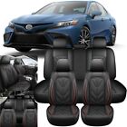 For Toyota Camry Car Seat Cover Full Set Leather 5-Seats Front Rear Protectors (For: Toyota Camry)