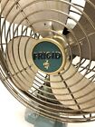 Vintage Frigid Blue Table Fan Oscillating W/ Polar Bear Logo Teal Parts Repair