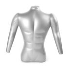Useful Inflatable mannequin Half body Male Model PVC Plastic Silver Torso