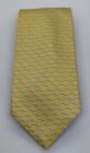 Brooks Brothers Silk Men's Tie. Yellow 346 Necktie with Steel Blue Pattern. EUC