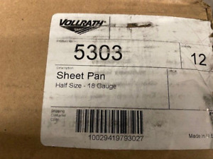 (Case of 12) Vollrath 5303 Half Size Sheet Pans, 18 Gauge (NEW)