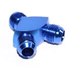 3-Way Y-Block Fitting Adapter AN10 10-AN Male to 2X AN10 10-AN Male BLUE