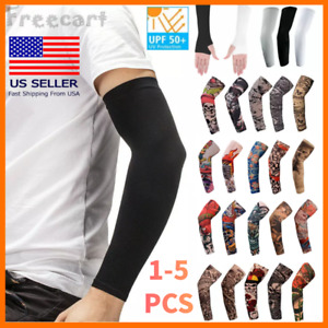 1-5 Pairs Cooling Arm Sleeves Cover UV Sun Protection Outdoor Sports Men Women