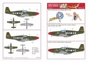 Kits-World 148183	1/48 P-51B Mustang 'Ill Wind' & 'Rebel Queen' decal