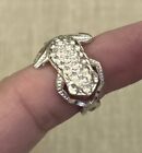925 Sterling Silver Frog Ring Size 9 New