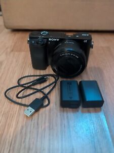 New ListingSony Alpha A6000 Mirrorless Digital Camera with 16-50mm Lens & 3 Batteries