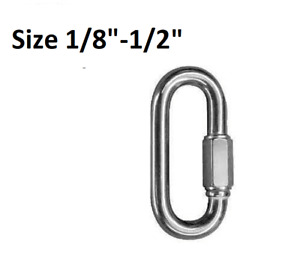 Carabiner Quick link Strap Connector Steel Chain Repair Shackle D Shape