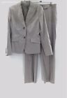 Ann Taylor Women's Gray Two-Button Blazer And Pants 2 Piece Suit - Size 10 & 12