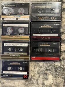 Lot Of 7 TDK SA-X 60 90 100 High Bias Type II USED CASSETTE Tapes TABS INTACT