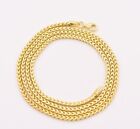 2.3mm Franco Solid Chain Necklace 14K Yellow Gold-Plated Silver 925 ITALY