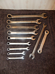 11 Pc Vtg Craftsman USA 12Pt Combo, Tappet, Ratchet Wrench Lot - SAE & Metric
