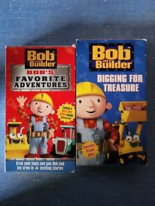 Bob The Builder VHS Bob's Favorite Adventures & Digging For Treasure KIDS TV
