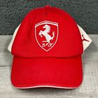 Scuderia Ferrari Hat Mens Adjustable Official Red White Team Cap Puma Race Rare